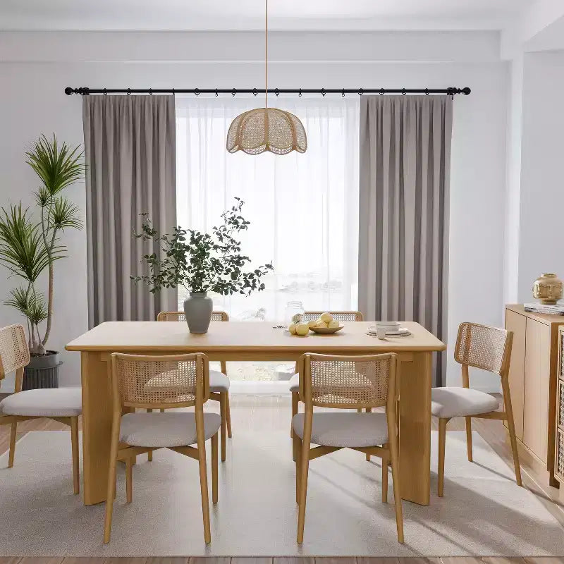 MAYEERTY 67 Tavolo da Pranzo Rettangolare in Legno per 4-6 Persone, Tavolo da Cucina e Sala da Pranzo Moderno Stile Rustico