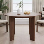 Tavolo da pranzo rotondo in legno MAYEERTY 45 per 4 persone, tavolo da cucina e sala da pranzo moderno in stile rustico