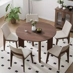 Tavolo da pranzo rotondo in legno MAYEERTY 45 per 4 persone, tavolo da cucina e sala da pranzo moderno in stile rustico