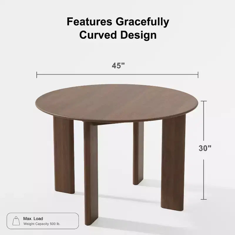 Tavolo da pranzo rotondo in legno MAYEERTY 45 per 4 persone, tavolo da cucina e sala da pranzo moderno in stile rustico