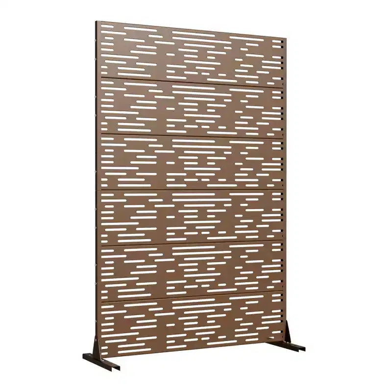 MAYEERTY Divisorio per stanza Godfrey Light B-Type Lamiera zincata marrone 72x47x16 pollici Set da 6 pezzi Set da 3 pezzi