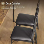 COZONY Set da Pranzo 5 Pezzi con 4 Sedie, Tavolo da Pranzo Rettangolare e Sedie Imbottite per Cucina, Sala da Pranzo o Zona Colazione