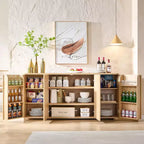 Credenza a Buffet da Cucina con 4 Ante e Ripiani, Credenza Moderna Grande, Mobile Contenitore per Bar Caffè da 66 Pollici