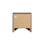 HomeStock 26 pollici A x 26 pollici L Comodino rettangolare in legno con finitura grigia e 2 cassetti per soggiorno e camera da letto