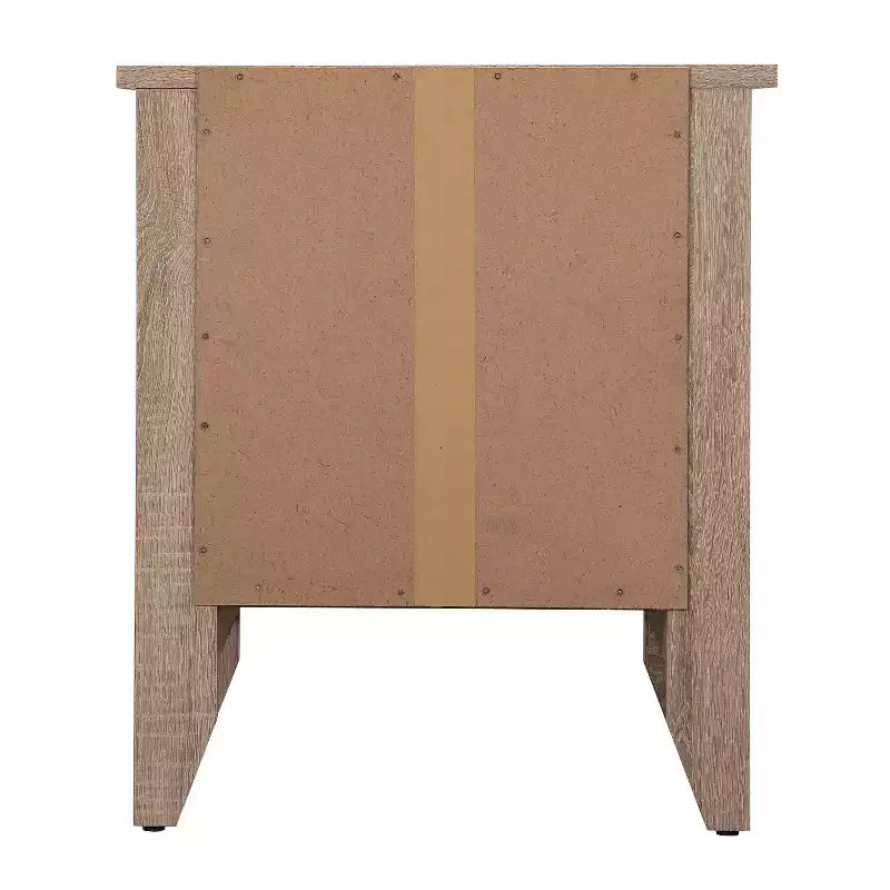 HomeStock Comodino in legno con cassetto singolo, finitura marrone, rettangolare, 61 cm A x 53 cm L, per soggiorno e camera da letto