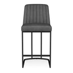 Dyonery 25,6 sgabelli da bar altezza bancone con schienale imbottito, rivestimento in similpelle