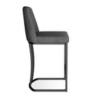 Dyonery 25,6 sgabelli da bar altezza bancone con schienale imbottito, rivestimento in similpelle