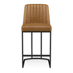 Dyonery 25,6 sgabelli da bar altezza bancone con schienale imbottito, rivestimento in similpelle
