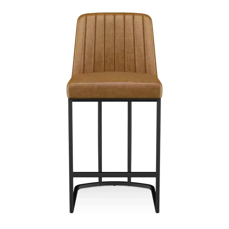 Dyonery 25,6 sgabelli da bar altezza bancone con schienale imbottito, rivestimento in similpelle