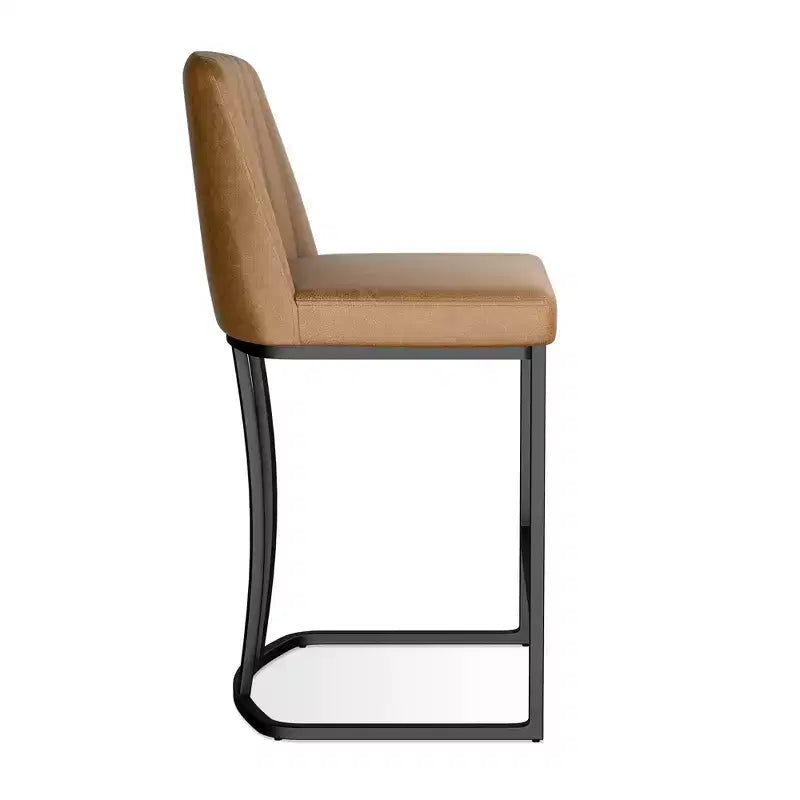 Dyonery 25,6 sgabelli da bar altezza bancone con schienale imbottito, rivestimento in similpelle