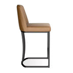 Dyonery 25,6 sgabelli da bar altezza bancone con schienale imbottito, rivestimento in similpelle