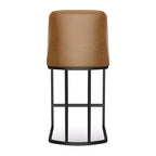 Dyonery 25,6 sgabelli da bar altezza bancone con schienale imbottito, rivestimento in similpelle