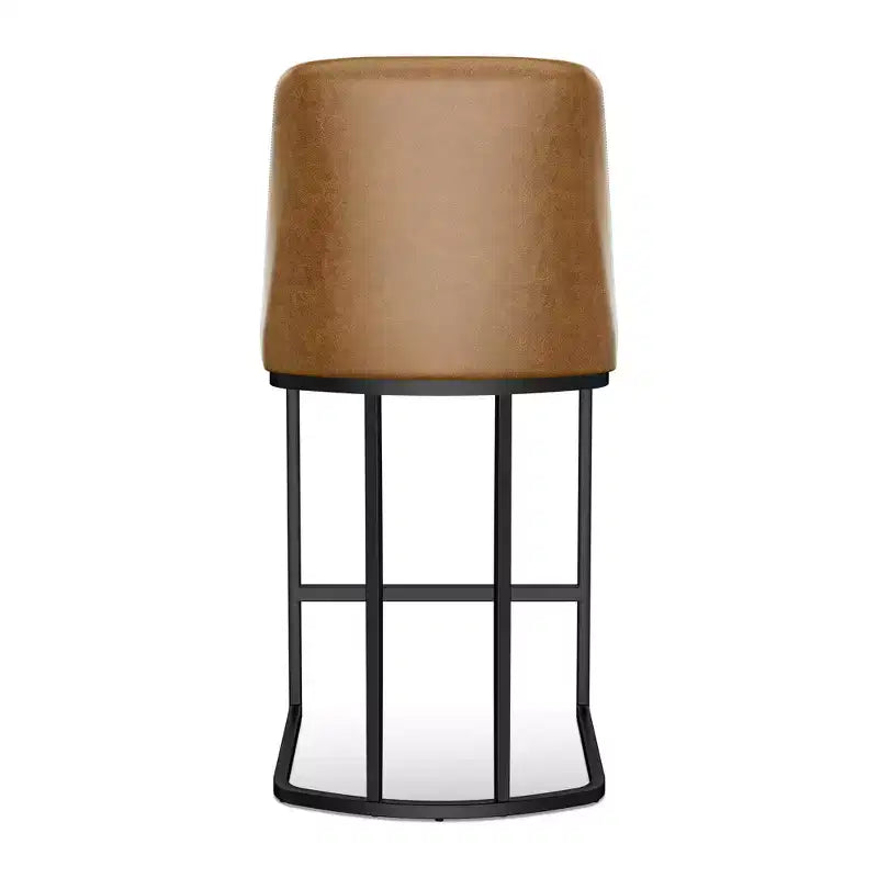 Dyonery 25,6 sgabelli da bar altezza bancone con schienale imbottito, rivestimento in similpelle