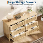 Cassettiera scanalata per camera da letto con 6 cassetti, cassettiera moderna, cassettiera in legno, organizer per vestiti per soggiorno, corridoio