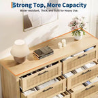 Cassettiera scanalata per camera da letto con 6 cassetti, cassettiera moderna, cassettiera in legno, organizer per vestiti per soggiorno, corridoio