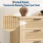Cassettiera scanalata per camera da letto con 6 cassetti, cassettiera moderna, cassettiera in legno, organizer per vestiti per soggiorno, corridoio