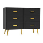 Cassettiera a 6 cassetti, Organizzatore cassettiera moderno con cassetti, Ampio armadio contenitore, Cassettiera dal design moderno per camera da letto, soggiorno, portico
