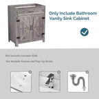 Mobile bagno Karl Home 76 cm, con anta scorrevole a grana di legno Noce e ripiano a U, senza lavabo da appoggio