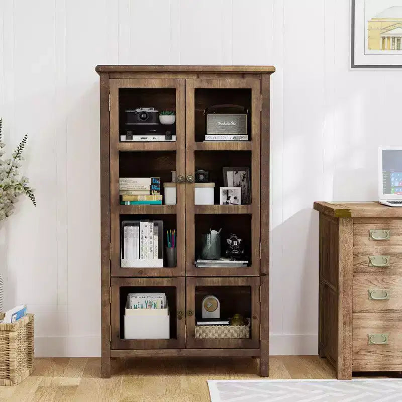 Karl Home Brown Libreria a 2 ante e 4 ripiani