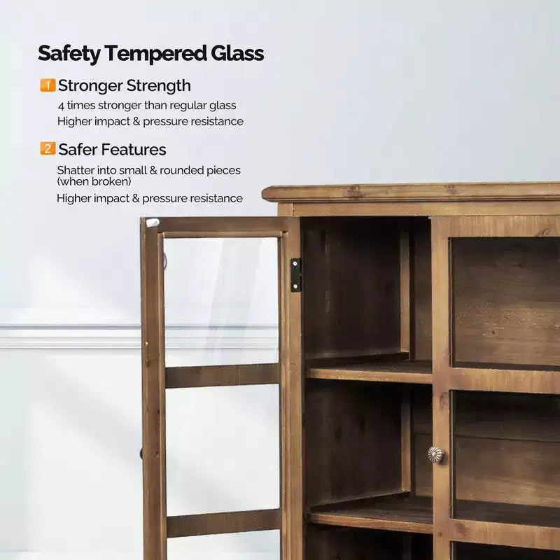 Karl Home Brown Libreria a 2 ante e 4 ripiani