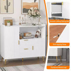 Buffet con cassetti (set da 2), credenza buffet da 40 con ripiani e ante