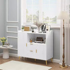 Buffet con cassetti (set da 2), credenza buffet da 40 con ripiani e ante