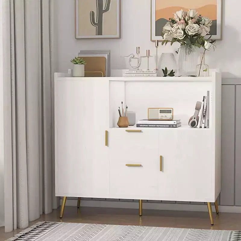 Buffet con cassetti (set da 2), credenza buffet da 40 con ripiani e ante