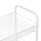 CLIHOME Carrello di servizio a rotelle a 5 ripiani in rete con cestino portaoggetti, carrello per casa, ufficio, dispensa e cucina