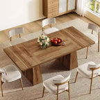 Tavolo da pranzo Lantine per 4-6 persone, tavolo da cucina moderno da 160 cm con robuste gambe affusolate in legno, per sala da pranzo, cucina, soggiorno