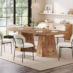 Tavolo da pranzo Lantine per 4-6 persone, tavolo da cucina moderno da 160 cm con robuste gambe affusolate in legno, per sala da pranzo, cucina, soggiorno