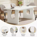 Lantine - Tavolo da pranzo moderno per 6 persone, tavolo da pranzo da cucina grande da 180 cm con base a piedistallo in legno, per cucina, sala da pranzo, soggiorno