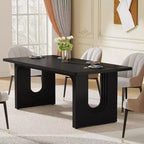 Lantine - Tavolo da pranzo moderno per 6 persone, tavolo da pranzo da cucina grande da 180 cm con base a piedistallo in legno, per cucina, sala da pranzo, soggiorno