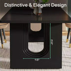 Lantine - Tavolo da pranzo moderno per 6 persone, tavolo da pranzo da cucina grande da 180 cm con base a piedistallo in legno, per cucina, sala da pranzo, soggiorno