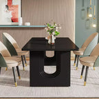 Lantine - Tavolo da pranzo moderno per 6 persone, tavolo da pranzo da cucina grande da 180 cm con base a piedistallo in legno, per cucina, sala da pranzo, soggiorno