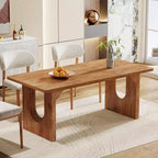 Lantine - Tavolo da pranzo moderno per 6 persone, tavolo da pranzo da cucina grande da 180 cm con base a piedistallo in legno, per cucina, sala da pranzo, soggiorno