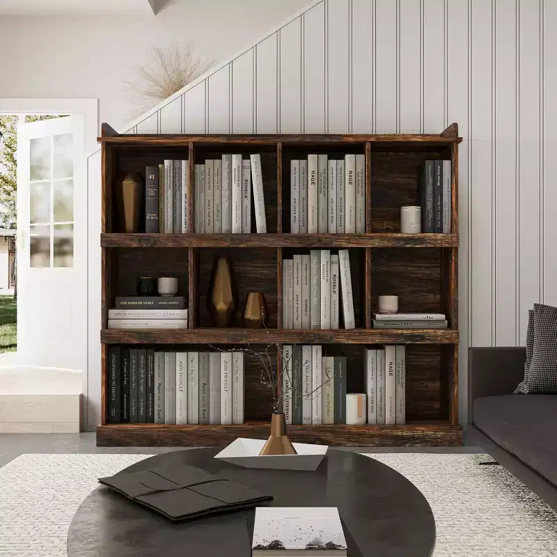 Libreria a 3 ripiani in legno espresso alta 119,9 cm AndMakers