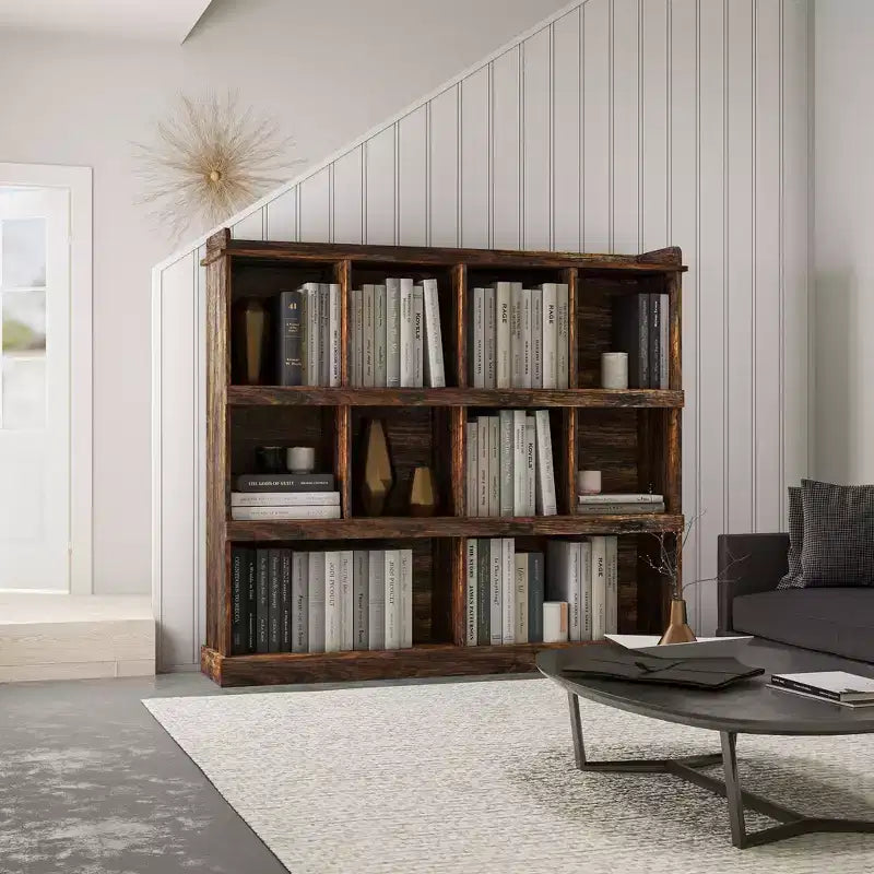 Libreria a 3 ripiani in legno espresso alta 119,9 cm AndMakers