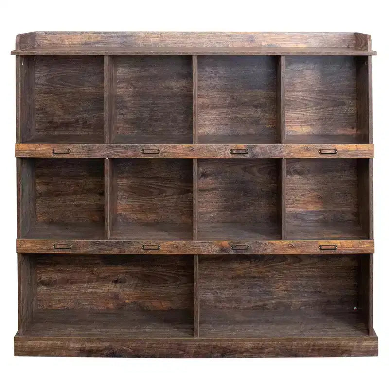 Libreria a 3 ripiani in legno espresso alta 119,9 cm AndMakers