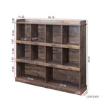 Libreria a 3 ripiani in legno espresso alta 119,9 cm AndMakers