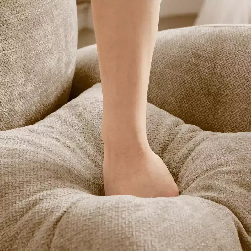Divano Sezionale Cloud in ciniglia - Gommapiuma Trapuntata ad Alta Densità, Braccioli Ergonomici, Perfetto per la Camera da Letto o il Soggiorno di Piccole Dimensioni