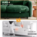 Divano Sezionale Cloud in ciniglia - Gommapiuma Trapuntata ad Alta Densità, Braccioli Ergonomici, Perfetto per la Camera da Letto o il Soggiorno di Piccole Dimensioni