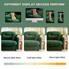 Divano Sezionale Cloud in ciniglia - Gommapiuma Trapuntata ad Alta Densità, Braccioli Ergonomici, Perfetto per la Camera da Letto o il Soggiorno di Piccole Dimensioni