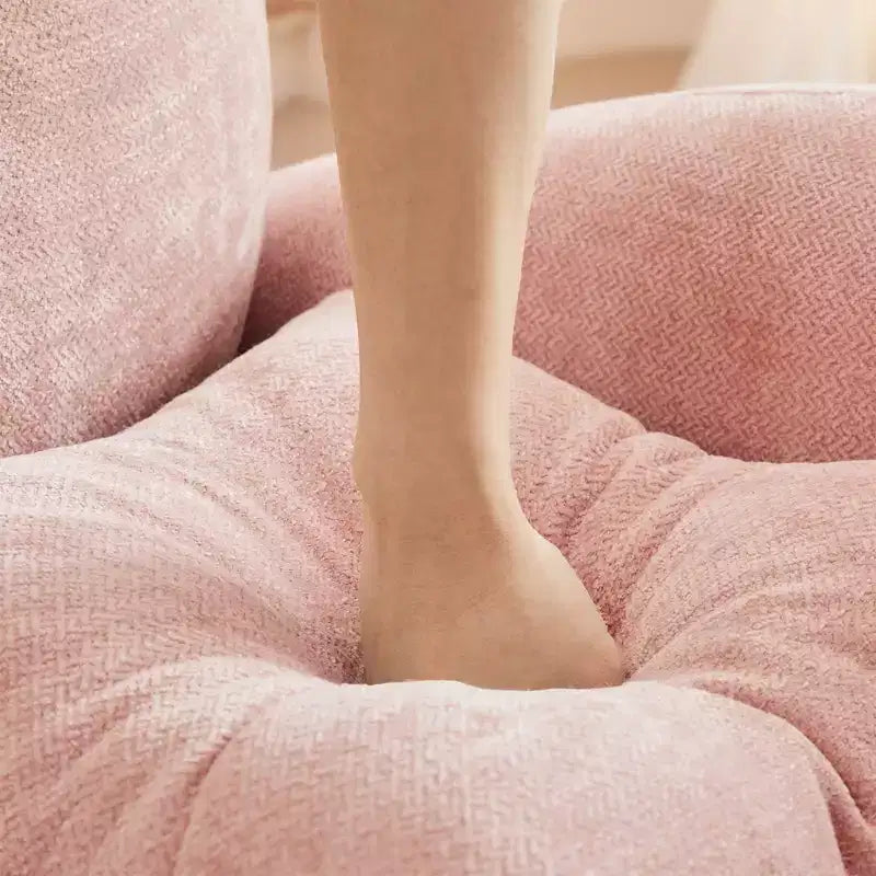 Divano Sezionale Cloud in ciniglia - Gommapiuma Trapuntata ad Alta Densità, Braccioli Ergonomici, Perfetto per la Camera da Letto o il Soggiorno di Piccole Dimensioni