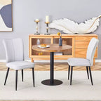 Set tavolo da pranzo 3/5 pezzi, set tavolo da cucina rotondo, tavolo da pranzo salvaspazio con 2/4 sedie imbottite - ModernLuxe