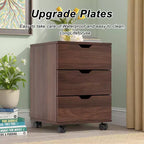 MAYEERTY 1622 Inch Armadietto verticale in legno a 3 cassetti bianco - con ruote, completamente assemblato per l'home office