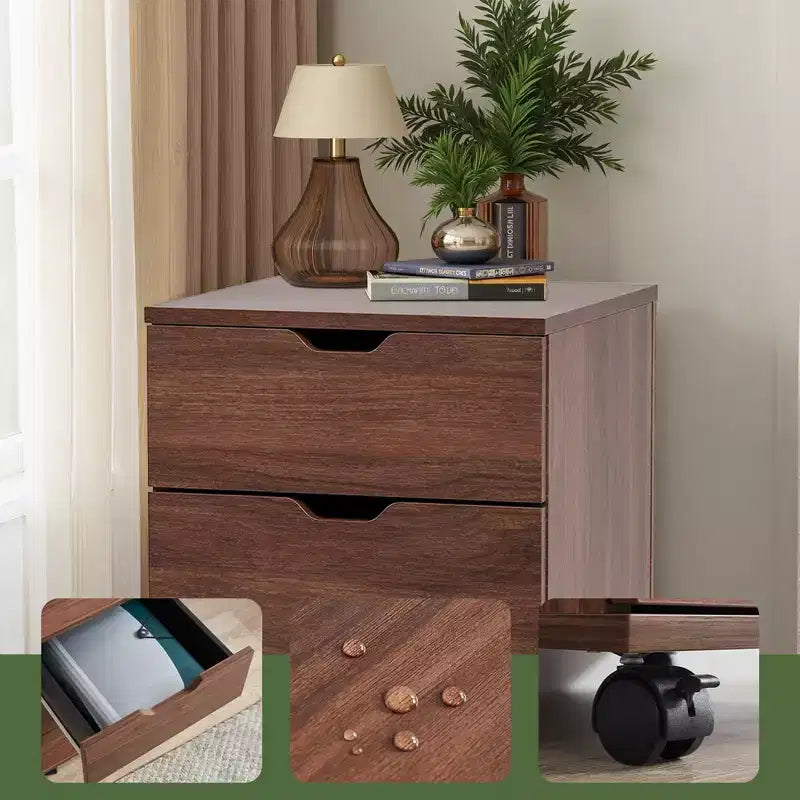 MAYEERTY 1622 Inch Armadietto verticale in legno a 3 cassetti bianco - con ruote, completamente assemblato per l'home office