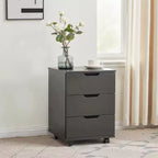 MAYEERTY 1622 Inch Armadietto verticale in legno a 3 cassetti bianco - con ruote, completamente assemblato per l'home office