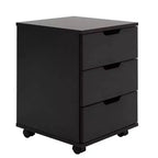MAYEERTY 1622 Inch Armadietto verticale in legno a 3 cassetti bianco - con ruote, completamente assemblato per l'home office