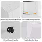 Coolmee Comò per Camera da Letto, Comò a 6 Cassetti per TV da 48 pollici, Porta TV Moderno in Legno per Soggiorno, Ripostiglio, Ingresso, Corridoio