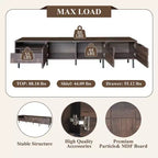 Bestier 78" Mobile TV Stand di design moderno della metà del secolo per TV da 65 pollici in su, console TV con armadietti portaoggetti per soggiorno, mobile TV con vano portaoggetti